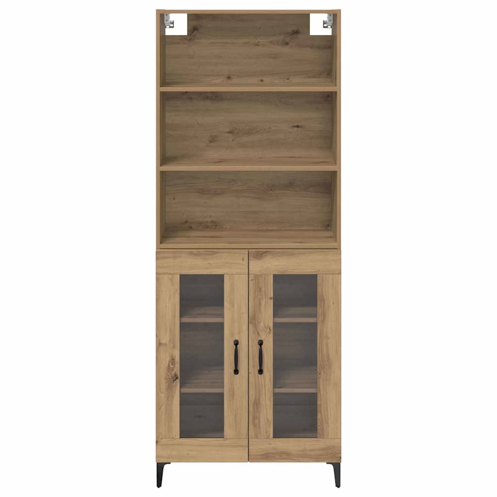 Hoge kast Artisan Eiken 69,5 x 34 x 180 cm Bewerkt hout is nu te koop bij PeponiXL, paradijselijk wonen!