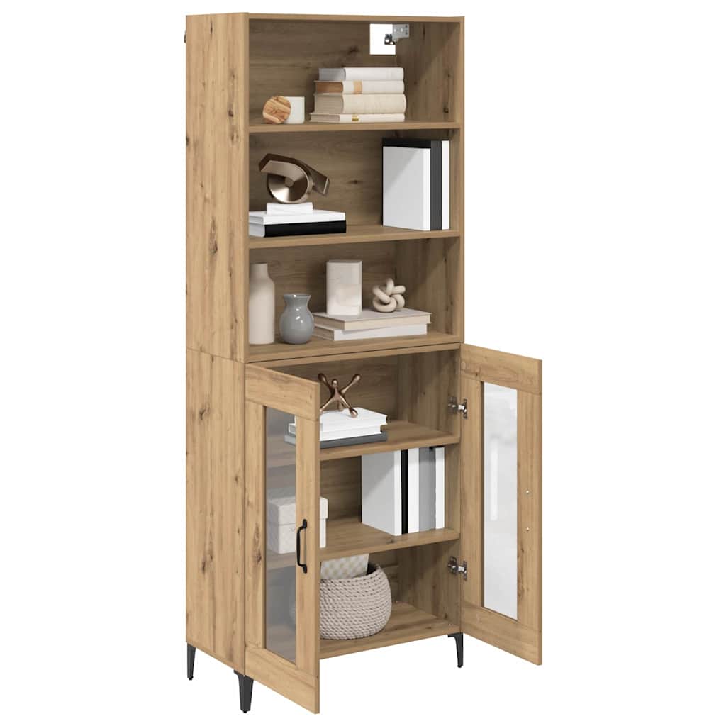 Hoge kast Artisan Eiken 69,5 x 34 x 180 cm Bewerkt hout is nu te koop bij PeponiXL, paradijselijk wonen!
