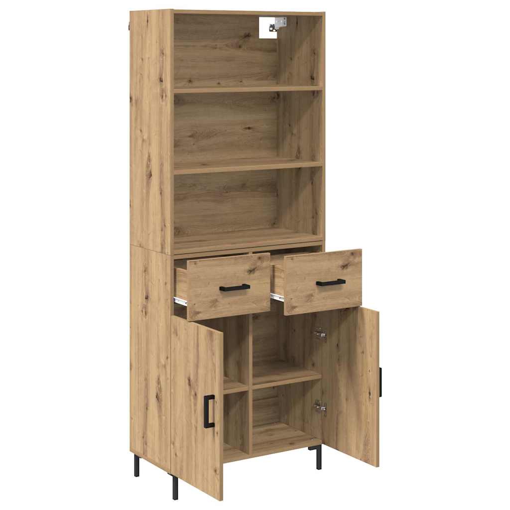 Hoge kast Artisan Eiken 69,5 x 34 x 180 cm Bewerkt hout is nu te koop bij PeponiXL, paradijselijk wonen!