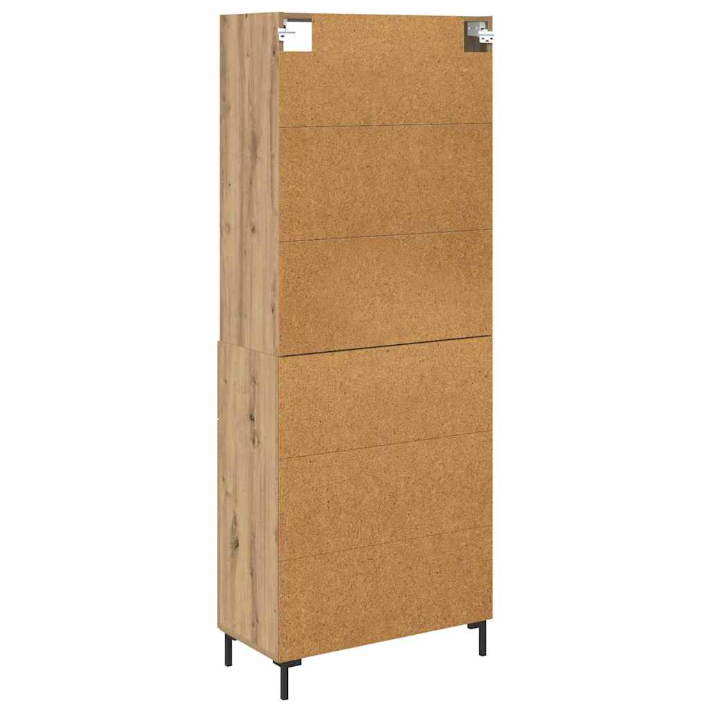 Hoge kast Artisan Eiken 69,5 x 34 x 180 cm Bewerkt hout is nu te koop bij PeponiXL, paradijselijk wonen!