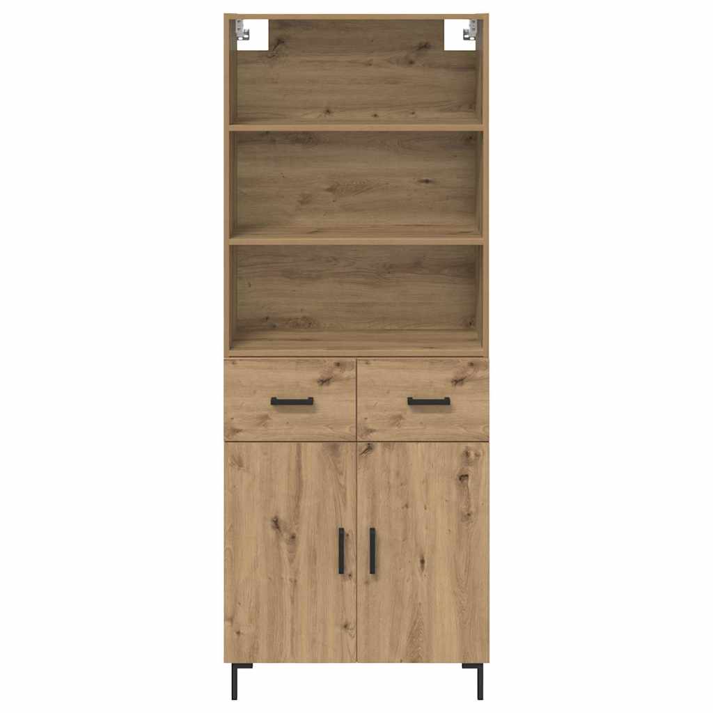 Hoge kast Artisan Eiken 69,5 x 34 x 180 cm Bewerkt hout is nu te koop bij PeponiXL, paradijselijk wonen!
