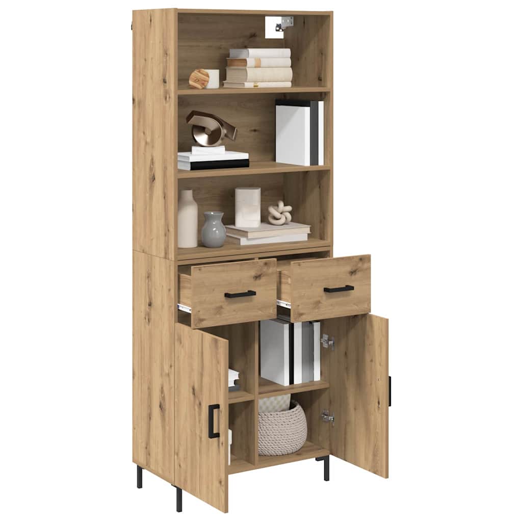 Hoge kast Artisan Eiken 69,5 x 34 x 180 cm Bewerkt hout is nu te koop bij PeponiXL, paradijselijk wonen!
