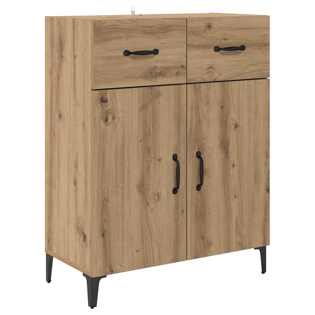 Highboard Artisan Eiken 69,5 x 34 x 180 cm Bewerkt hout is nu te koop bij PeponiXL, paradijselijk wonen!