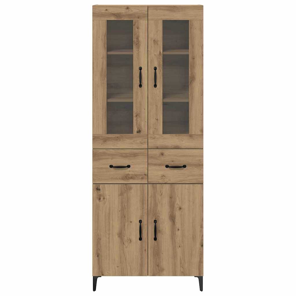 Highboard Artisan Eiken 69,5 x 34 x 180 cm Bewerkt hout is nu te koop bij PeponiXL, paradijselijk wonen!
