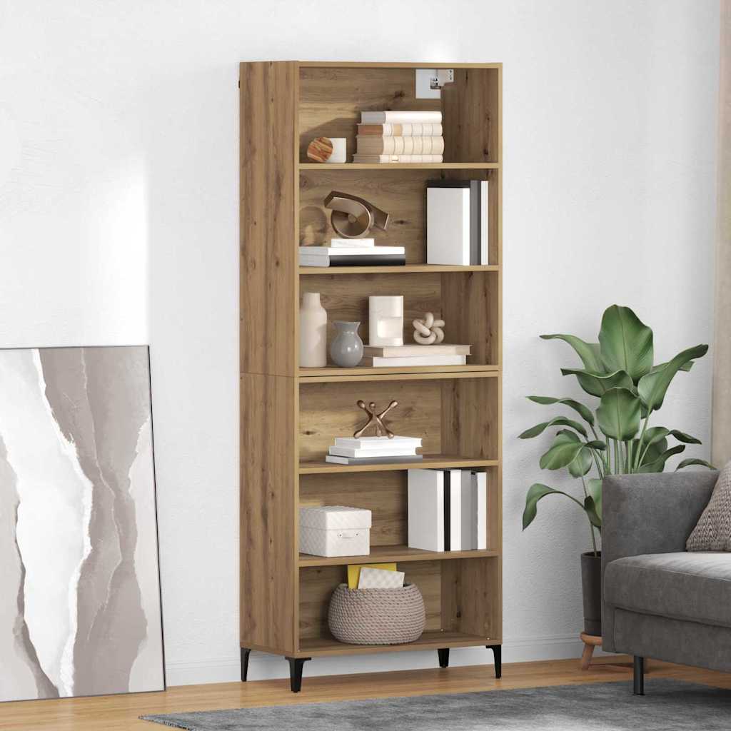 Hoge kast Artisan Eiken 69,5 x 34 x 180 cm Bewerkt hout is nu te koop bij PeponiXL, paradijselijk wonen!