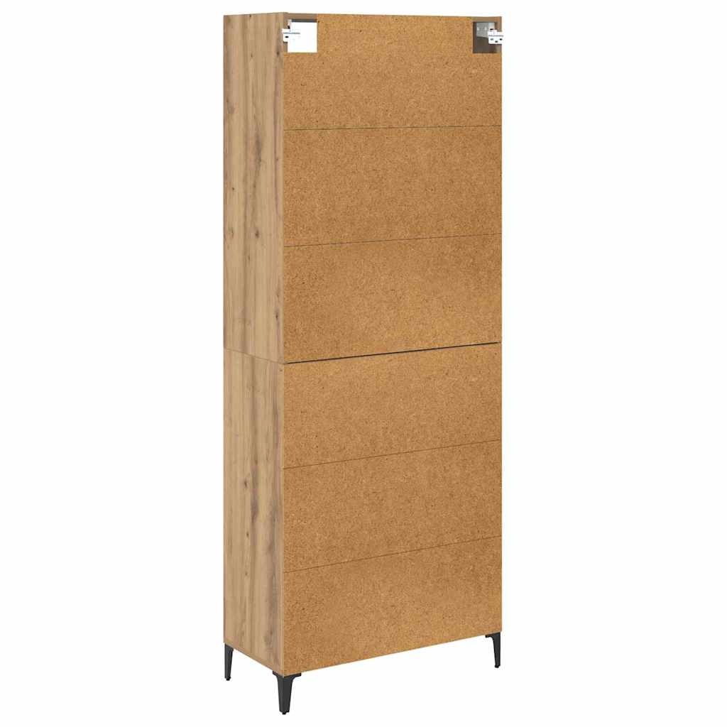 Hoge kast Artisan Eiken 69,5 x 34 x 180 cm Bewerkt hout is nu te koop bij PeponiXL, paradijselijk wonen!