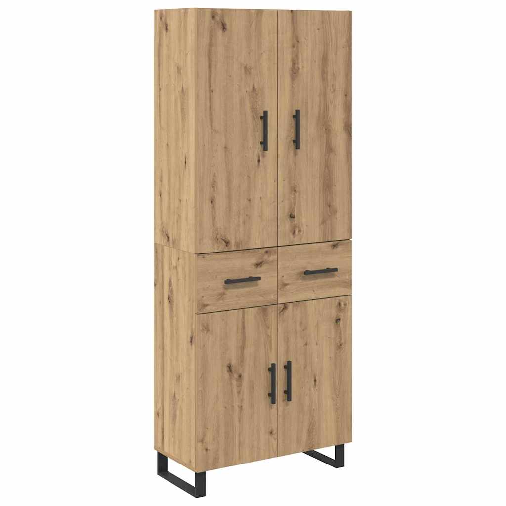 Hoge kast met lade 2 pcs Artisan Eiken 69,5 x 34 x 180 cm is nu te koop bij PeponiXL, paradijselijk wonen!
