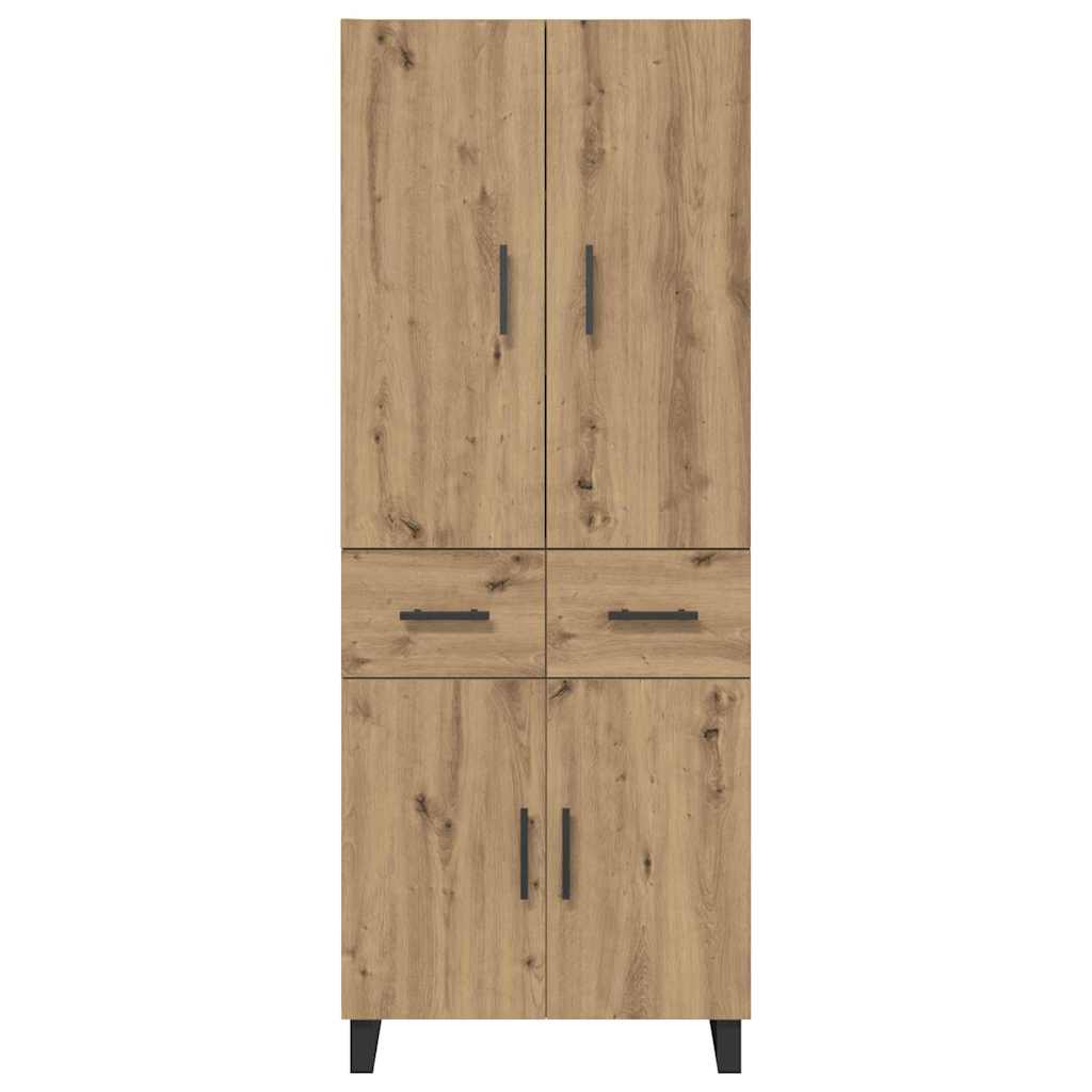 Hoge kast met lade 2 pcs Artisan Eiken 69,5 x 34 x 180 cm is nu te koop bij PeponiXL, paradijselijk wonen!