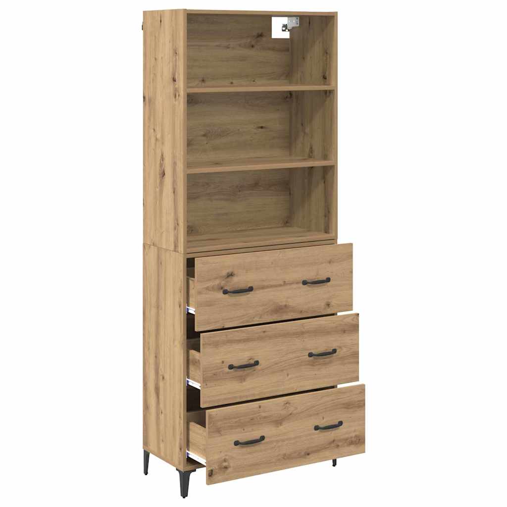 Hoge kast Artisan Eiken 69,5 x 34 x 180 cm Bewerkt hout is nu te koop bij PeponiXL, paradijselijk wonen!