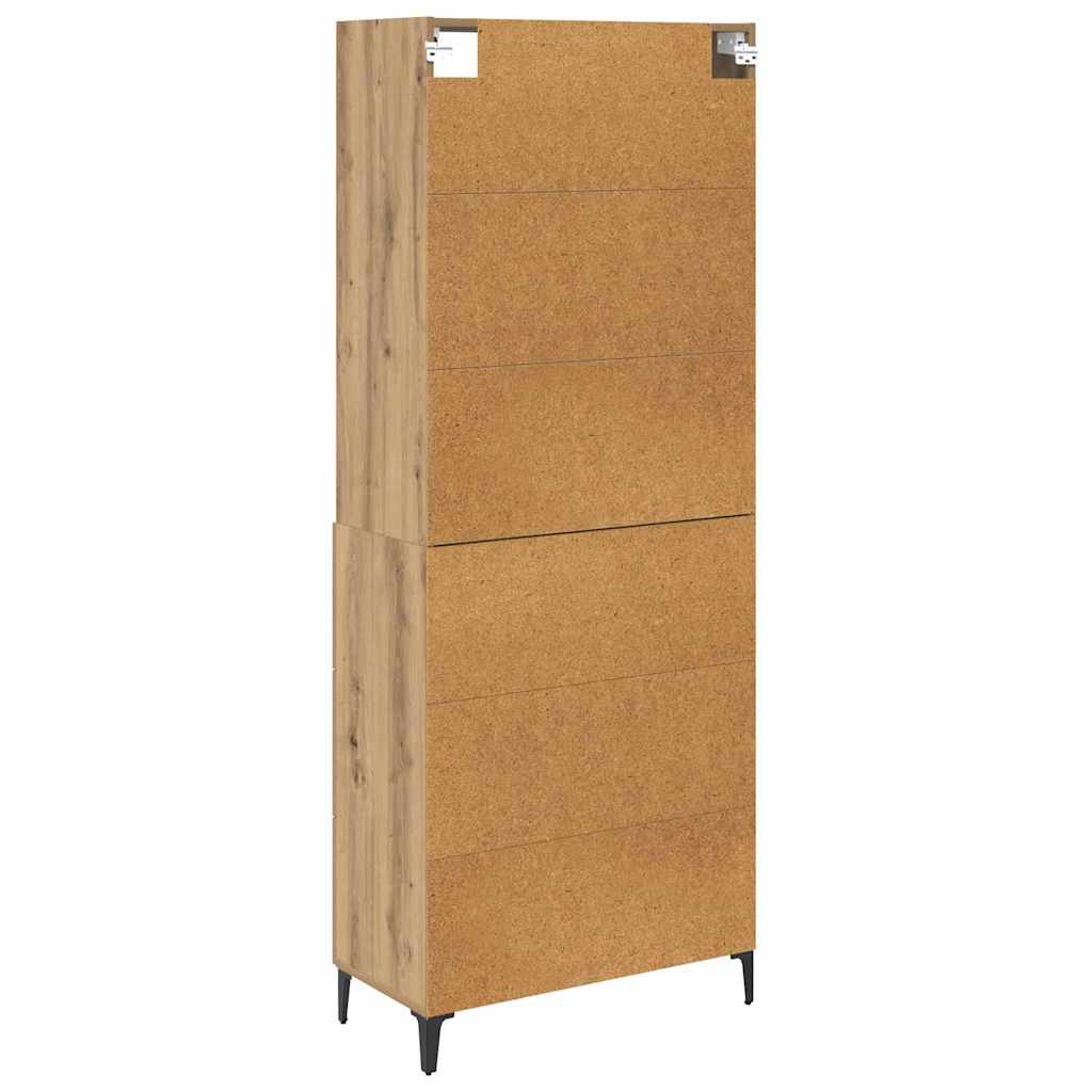 Hoge kast Artisan Eiken 69,5 x 34 x 180 cm Bewerkt hout is nu te koop bij PeponiXL, paradijselijk wonen!