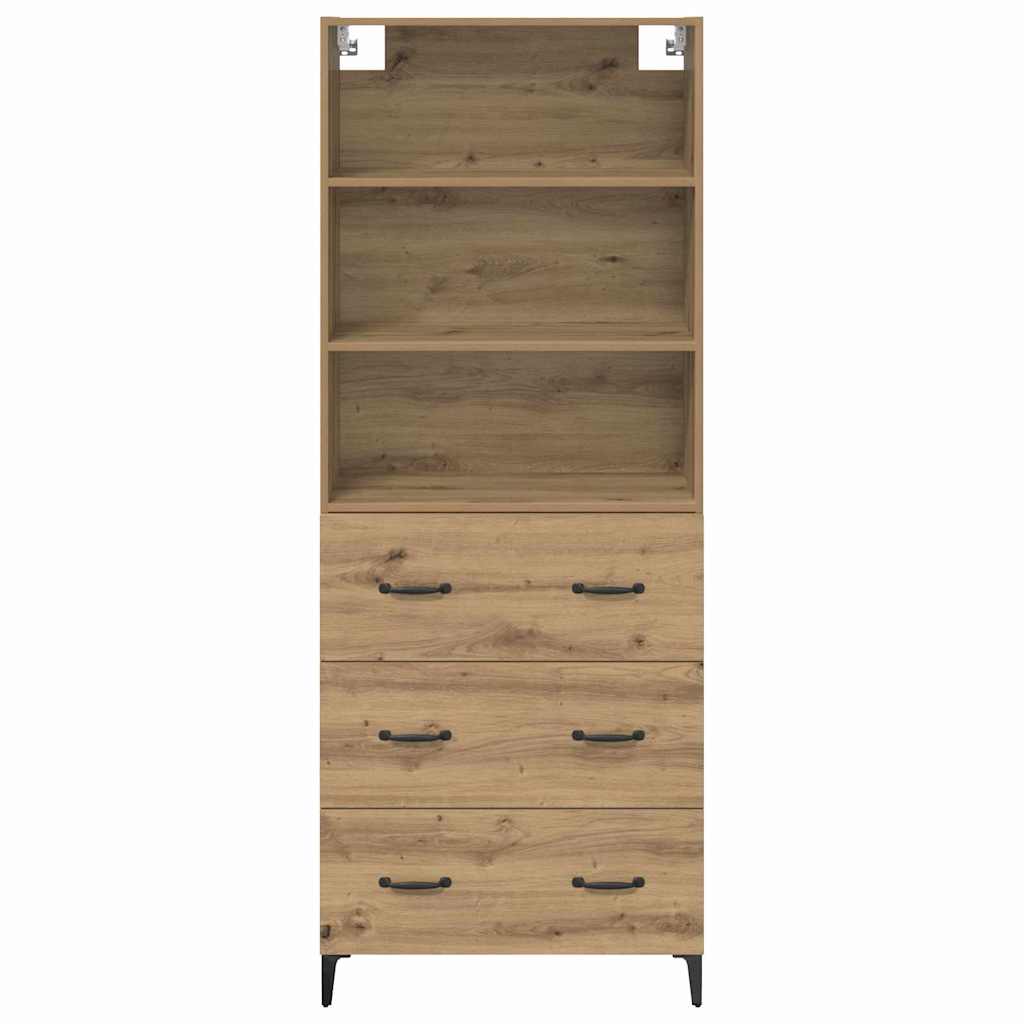 Hoge kast Artisan Eiken 69,5 x 34 x 180 cm Bewerkt hout is nu te koop bij PeponiXL, paradijselijk wonen!