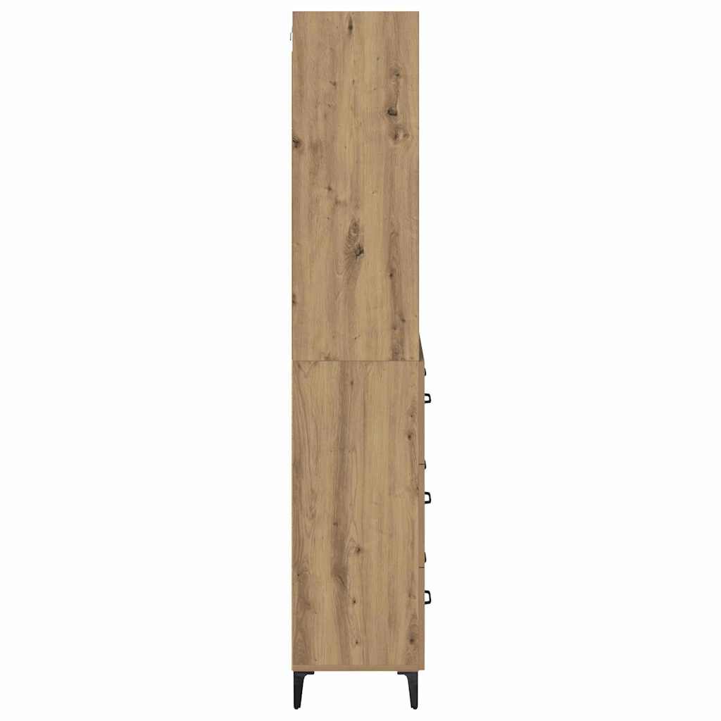 Hoge kast Artisan Eiken 69,5 x 34 x 180 cm Bewerkt hout is nu te koop bij PeponiXL, paradijselijk wonen!