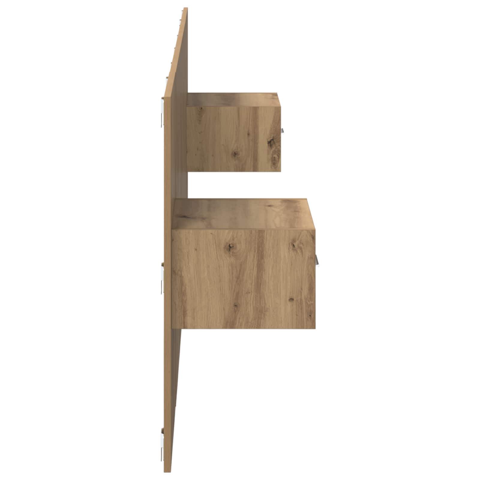 Hoofdbord Met Kast met lade 3 pcs Artisan Eiken Bewerkt hout is nu te koop bij PeponiXL, paradijselijk wonen!