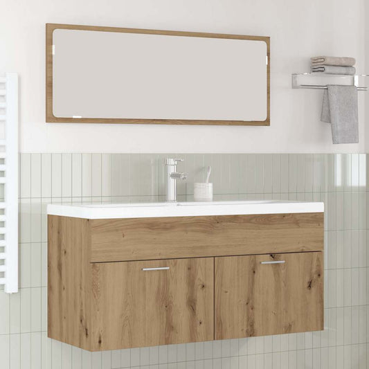 Badkamerkast Artisan Eiken 100 x 38,5 x 46 cm Bewerkt hout is nu te koop bij PeponiXL, paradijselijk wonen!