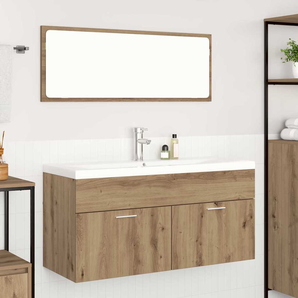 Badkamerkast Artisan Eiken 100 x 38,5 x 46 cm Bewerkt hout is nu te koop bij PeponiXL, paradijselijk wonen!