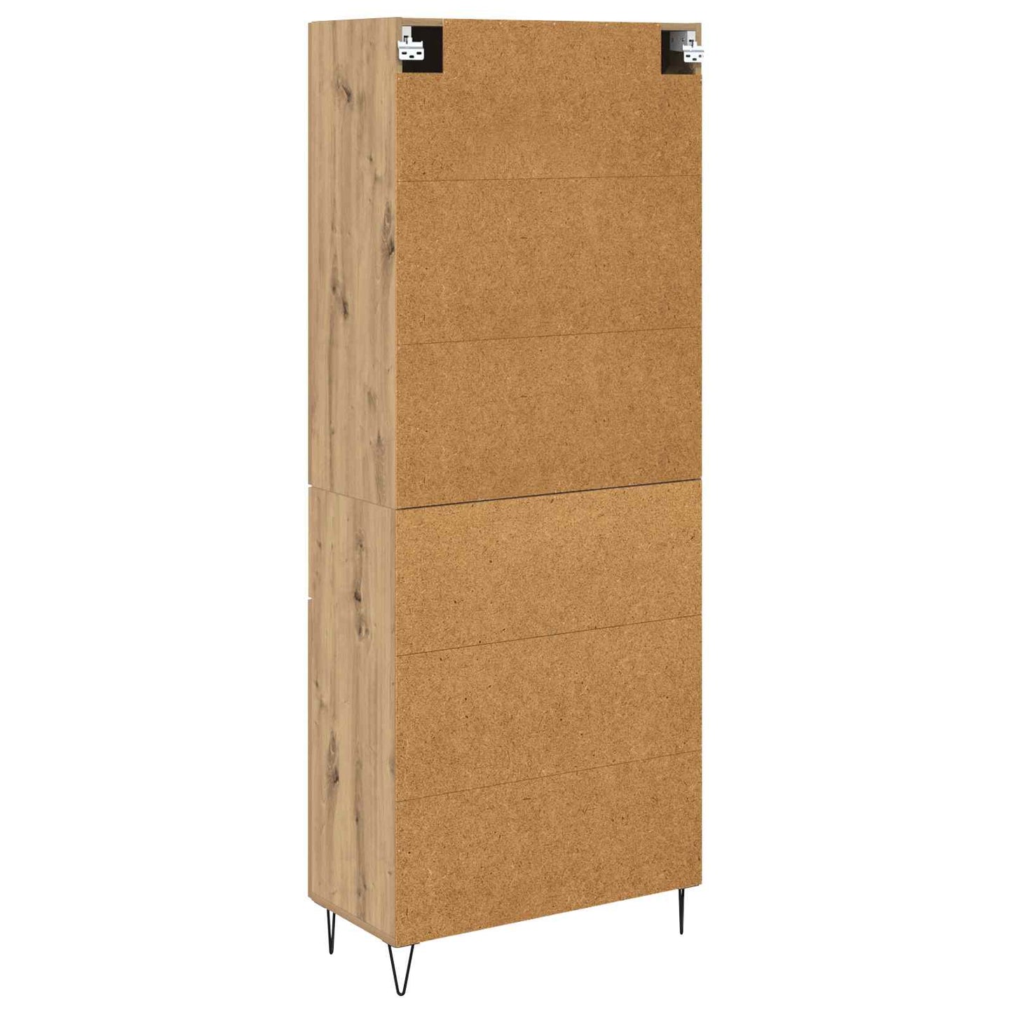 Hoge kast met lade 2 pcs Artisan Eiken Geëngineerd hout en glas is nu te koop bij PeponiXL, paradijselijk wonen!