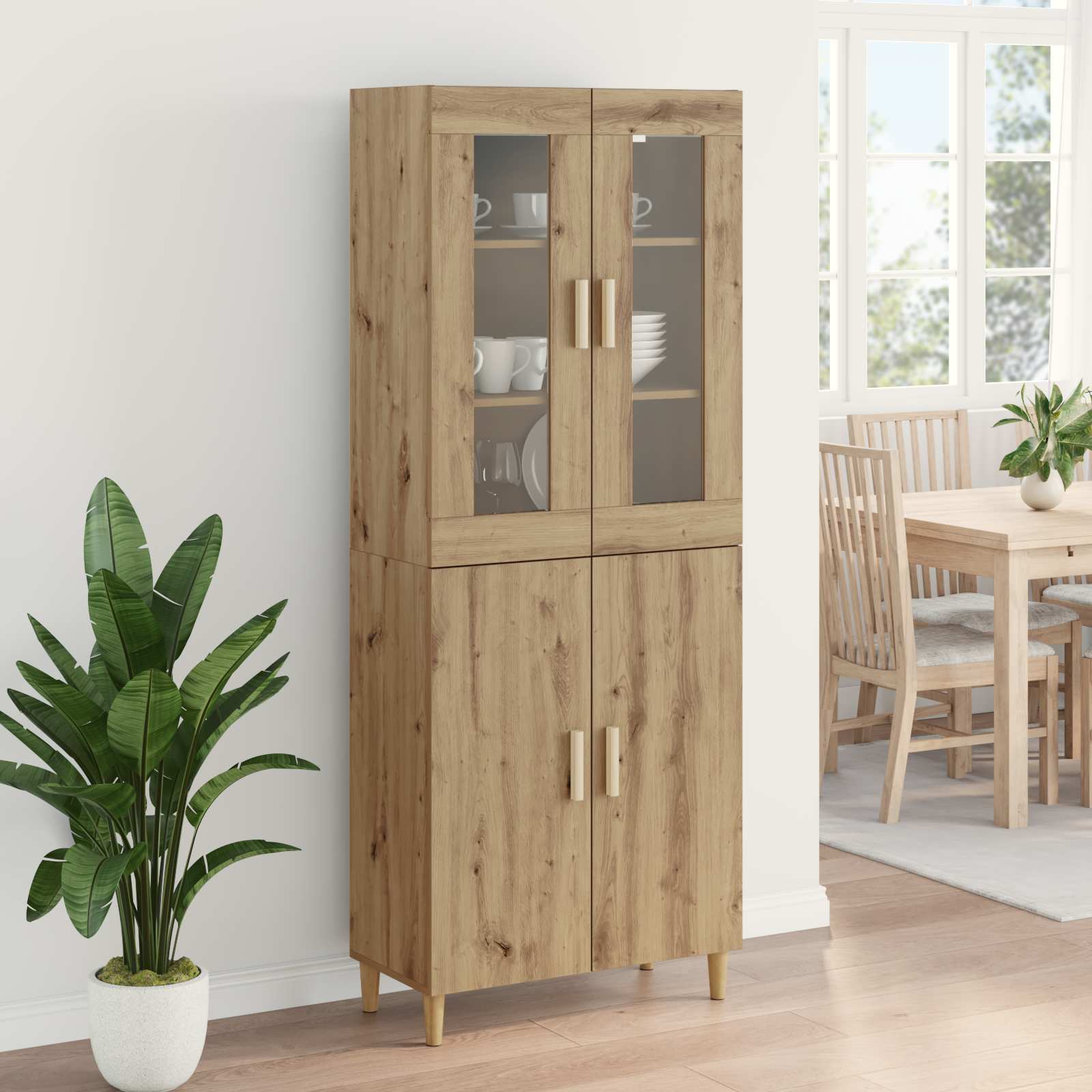 Hoge kast Artisan Eiken 69,5 x 34 x 180 cm is nu te koop bij PeponiXL, paradijselijk wonen!