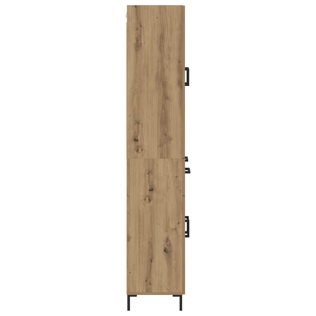 Hoge kast met lade 2 pcs Artisan Eiken Bewerkt hout is nu te koop bij PeponiXL, paradijselijk wonen!