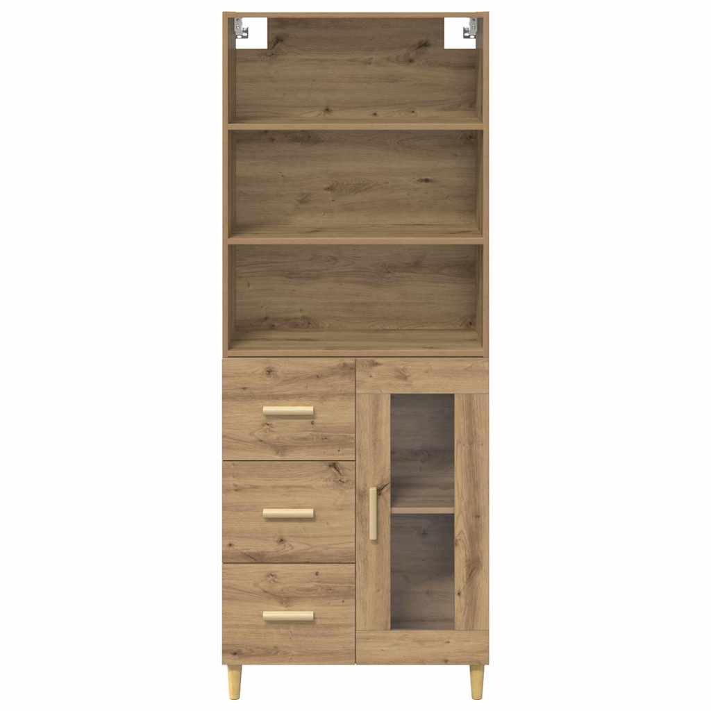 Hoge kast Artisan Eiken 69,5 x 34 x 180 cm Bewerkt hout is nu te koop bij PeponiXL, paradijselijk wonen!