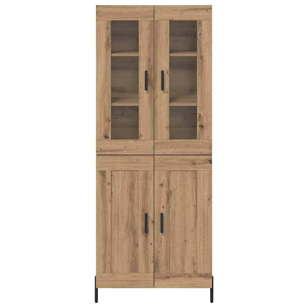 Highboard Artisan Eiken 69,5 x 34 x 180 cm Bewerkt hout is nu te koop bij PeponiXL, paradijselijk wonen!