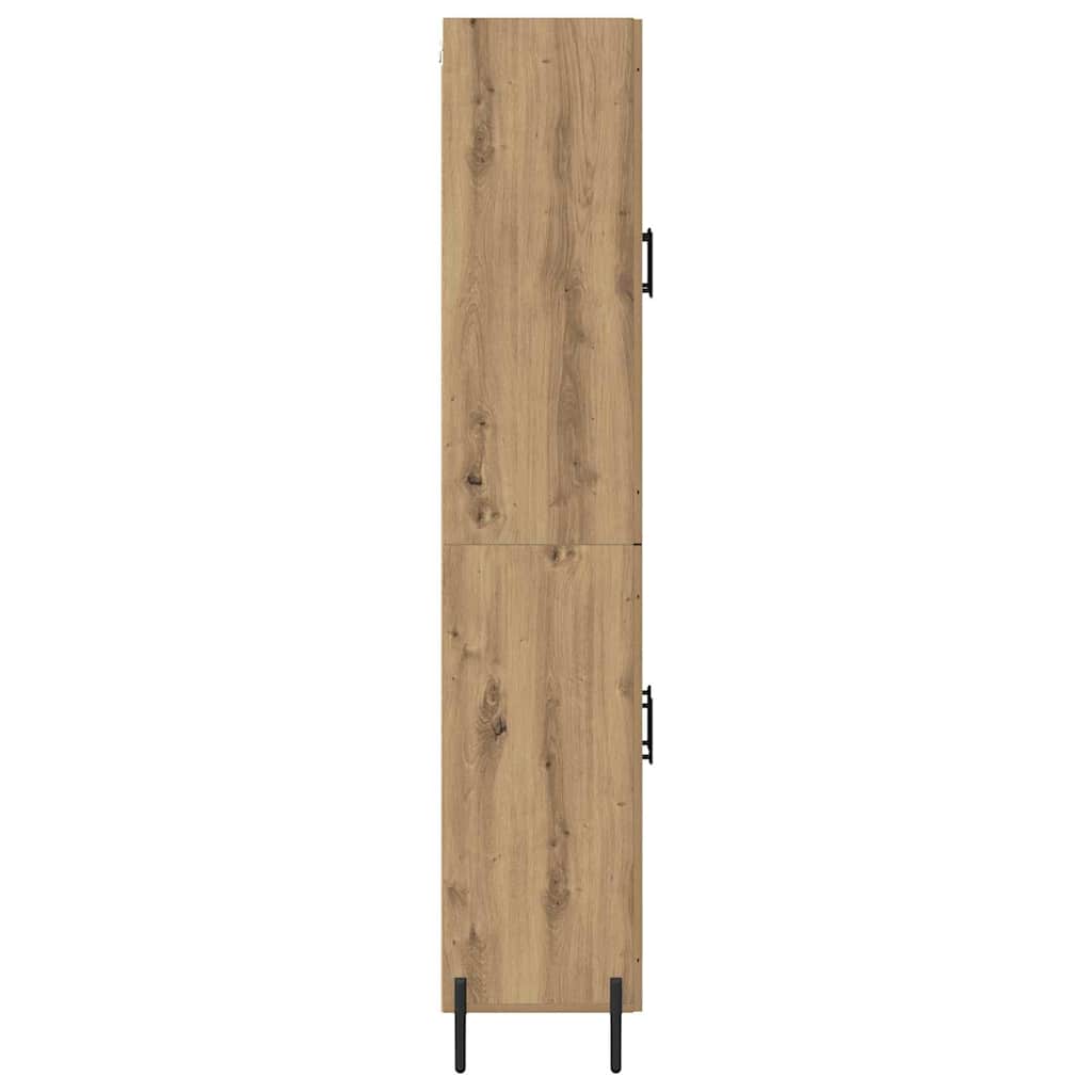 Highboard Artisan Eiken 69,5 x 34 x 180 cm Bewerkt hout is nu te koop bij PeponiXL, paradijselijk wonen!