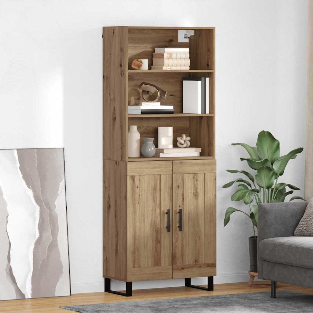 Hoge kast 2 pcs Artisan Eiken Bewerkt hout is nu te koop bij PeponiXL, paradijselijk wonen!