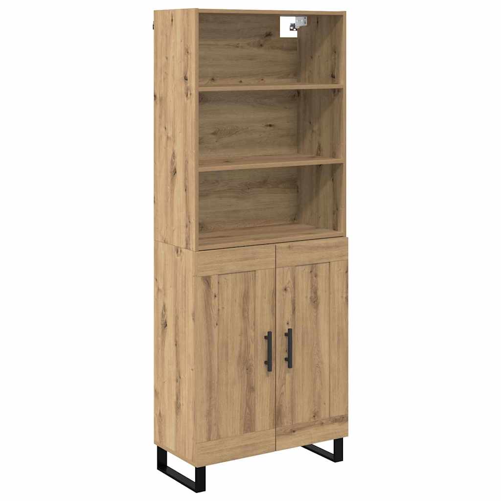 Hoge kast 2 pcs Artisan Eiken Bewerkt hout is nu te koop bij PeponiXL, paradijselijk wonen!