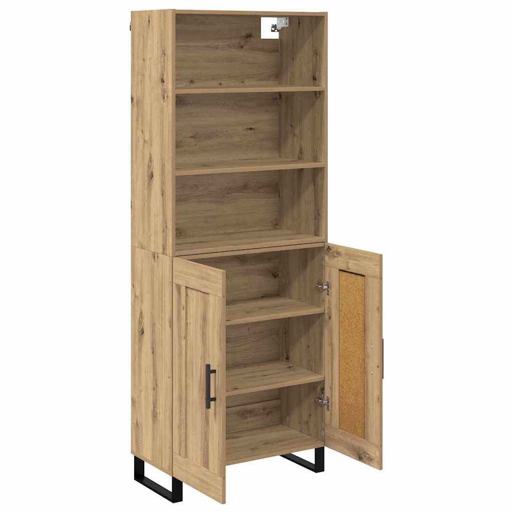 Hoge kast 2 pcs Artisan Eiken Bewerkt hout is nu te koop bij PeponiXL, paradijselijk wonen!