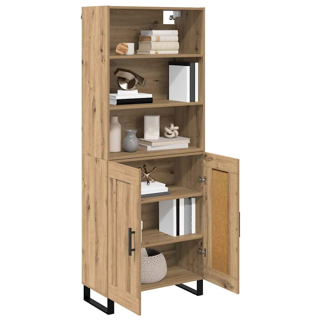 Hoge kast 2 pcs Artisan Eiken Bewerkt hout is nu te koop bij PeponiXL, paradijselijk wonen!
