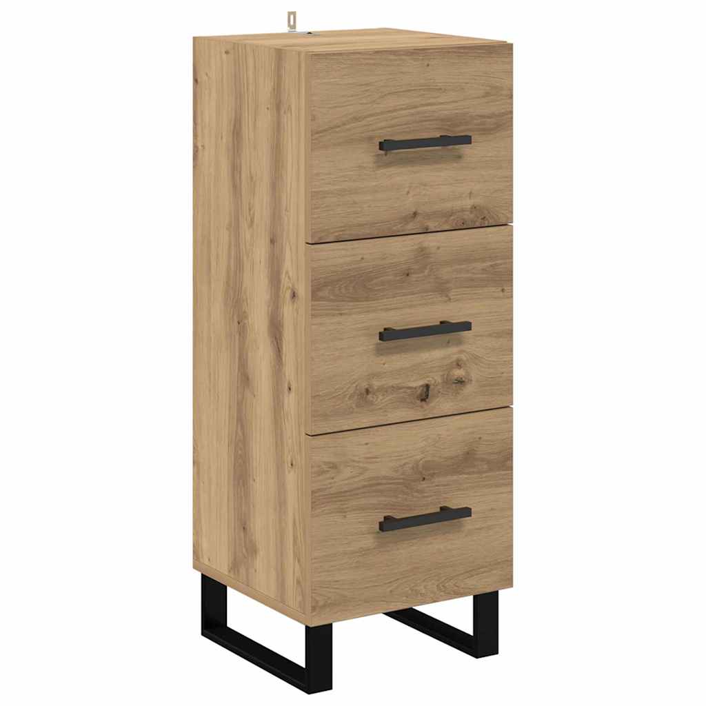Highboard Artisan Eiken 34,5 x 34 x 180 cm Bewerkt hout is nu te koop bij PeponiXL, paradijselijk wonen!