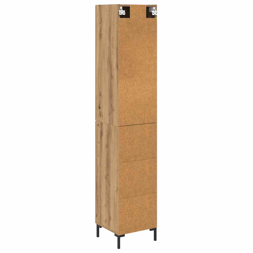 Hoge kast Artisan Eiken 69,5 x 34 x 180 cm Bewerkt hout is nu te koop bij PeponiXL, paradijselijk wonen!