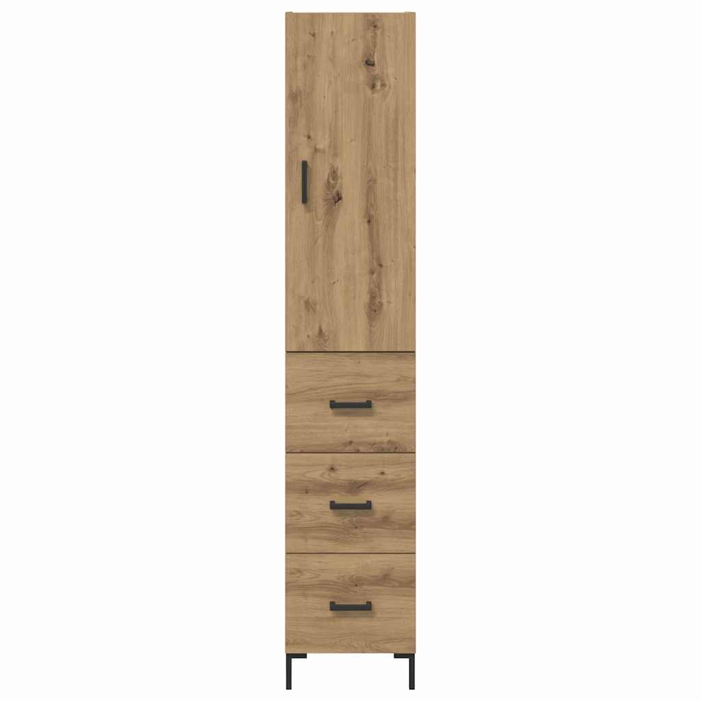 Hoge kast Artisan Eiken 69,5 x 34 x 180 cm Bewerkt hout is nu te koop bij PeponiXL, paradijselijk wonen!