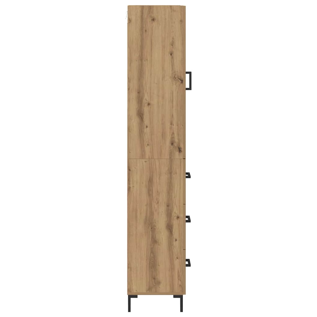 Hoge kast Artisan Eiken 69,5 x 34 x 180 cm Bewerkt hout is nu te koop bij PeponiXL, paradijselijk wonen!