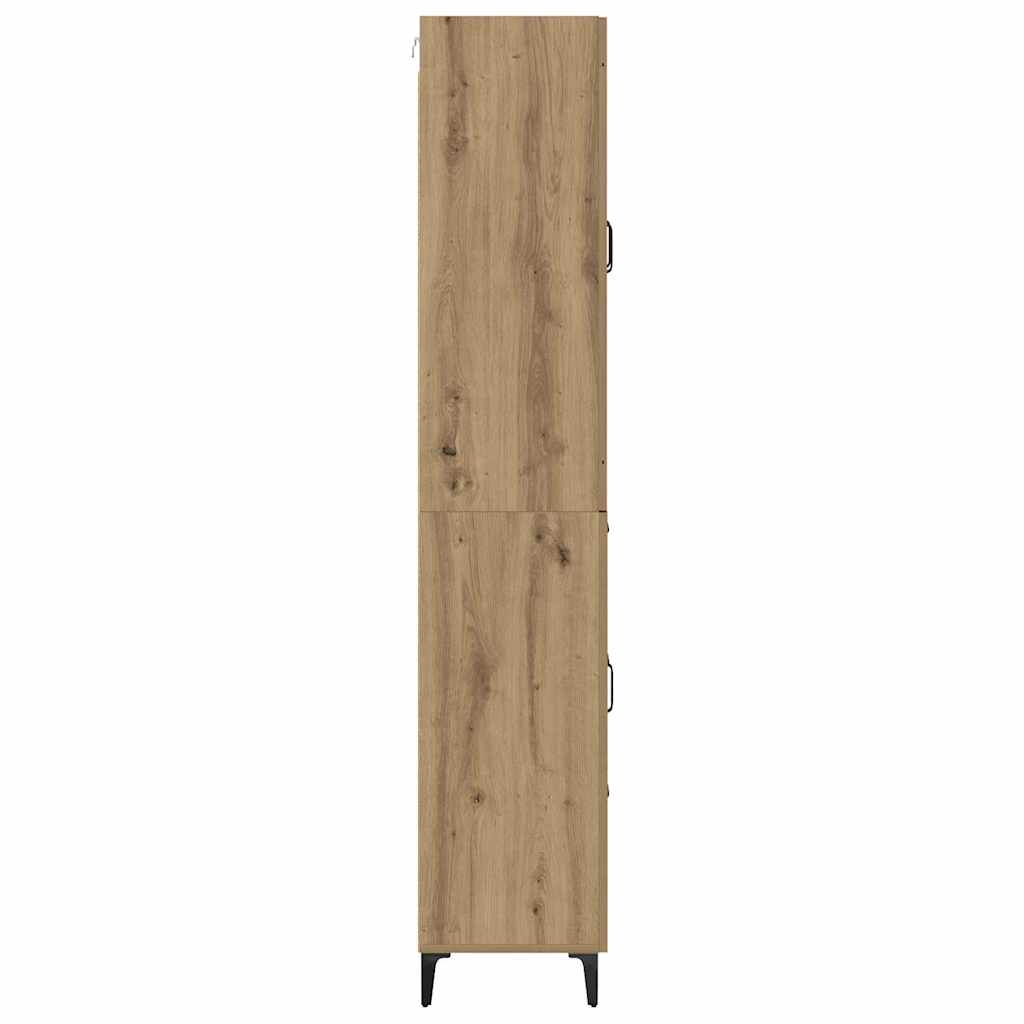 Highboard Artisan Eiken 69,5 x 34 x 180 cm Bewerkt hout is nu te koop bij PeponiXL, paradijselijk wonen!