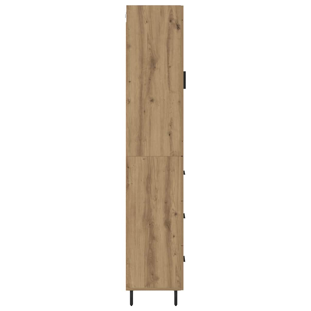 Highboard Artisan Eiken 34,5 x 34 x 180 cm Bewerkt hout is nu te koop bij PeponiXL, paradijselijk wonen!