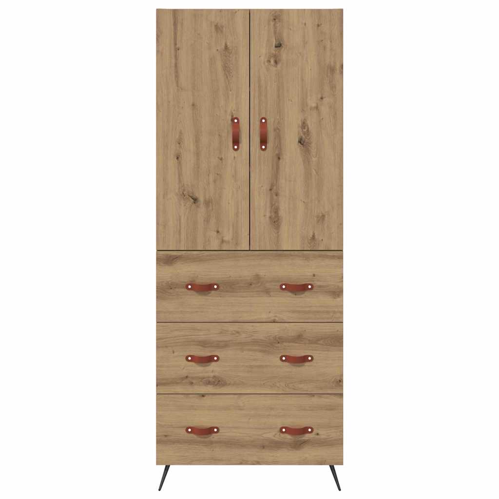 Highboard Artisan Eiken 69,5 x 34 x 180 cm Bewerkt hout is nu te koop bij PeponiXL, paradijselijk wonen!