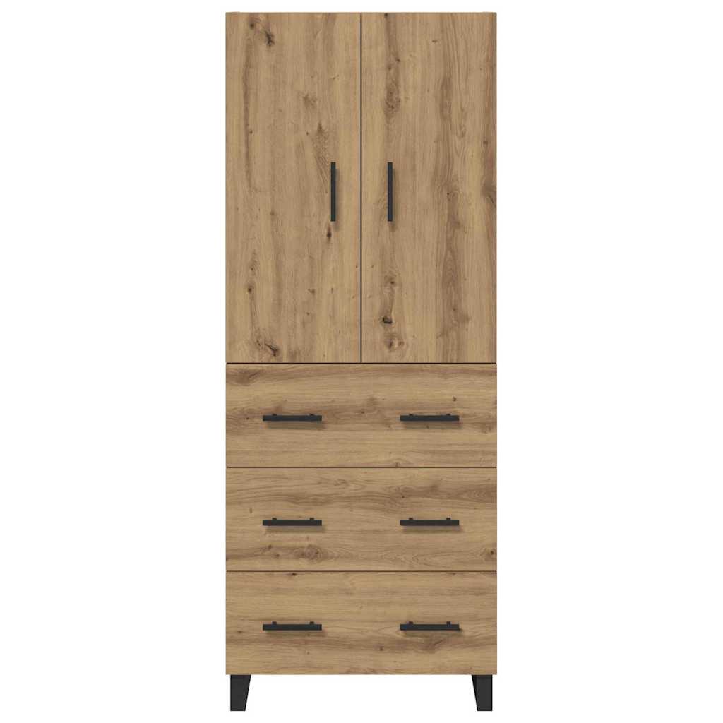 Hoge kast met lade 2 pcs Artisan Eiken 69,5 x 34 x 180 cm is nu te koop bij PeponiXL, paradijselijk wonen!