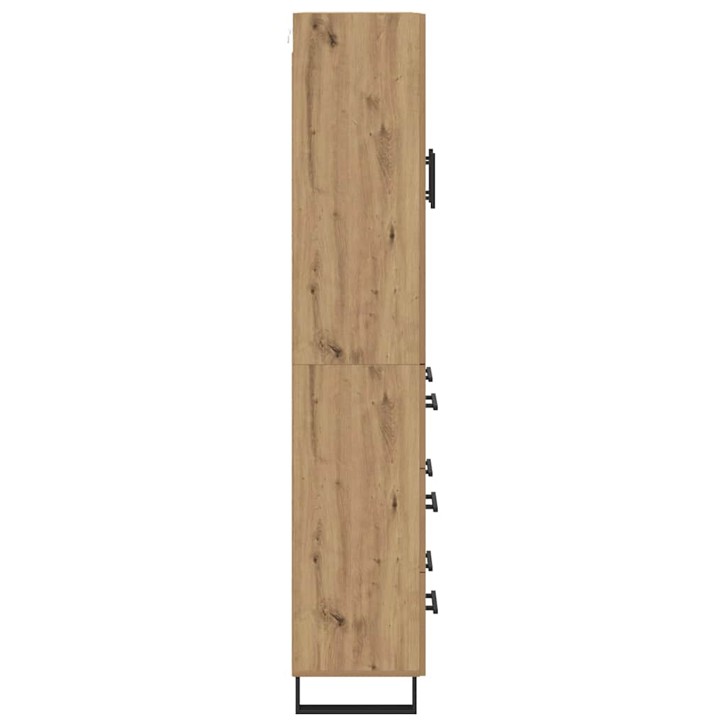 Hoge kast met lade 2 pcs Artisan Eiken 69,5 x 34 x 180 cm is nu te koop bij PeponiXL, paradijselijk wonen!