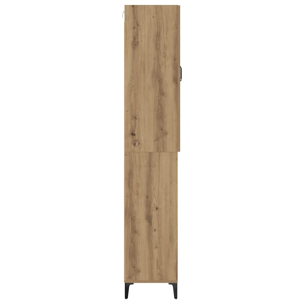 Highboard Artisan Eiken 69,5 x 34 x 180 cm Bewerkt hout is nu te koop bij PeponiXL, paradijselijk wonen!