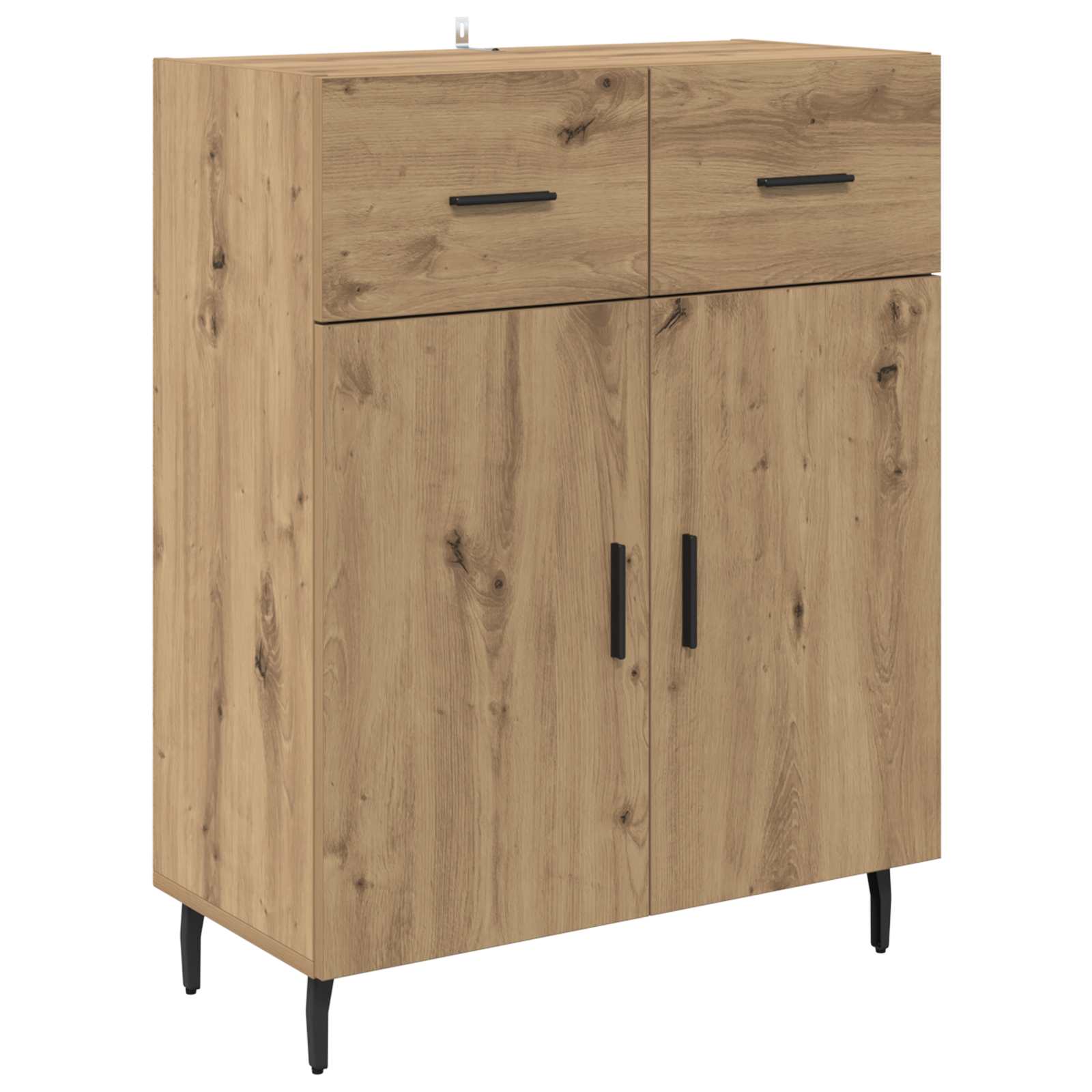 Hoge kast met lade 2 pcs Artisan Eiken Bewerkt hout is nu te koop bij PeponiXL, paradijselijk wonen!