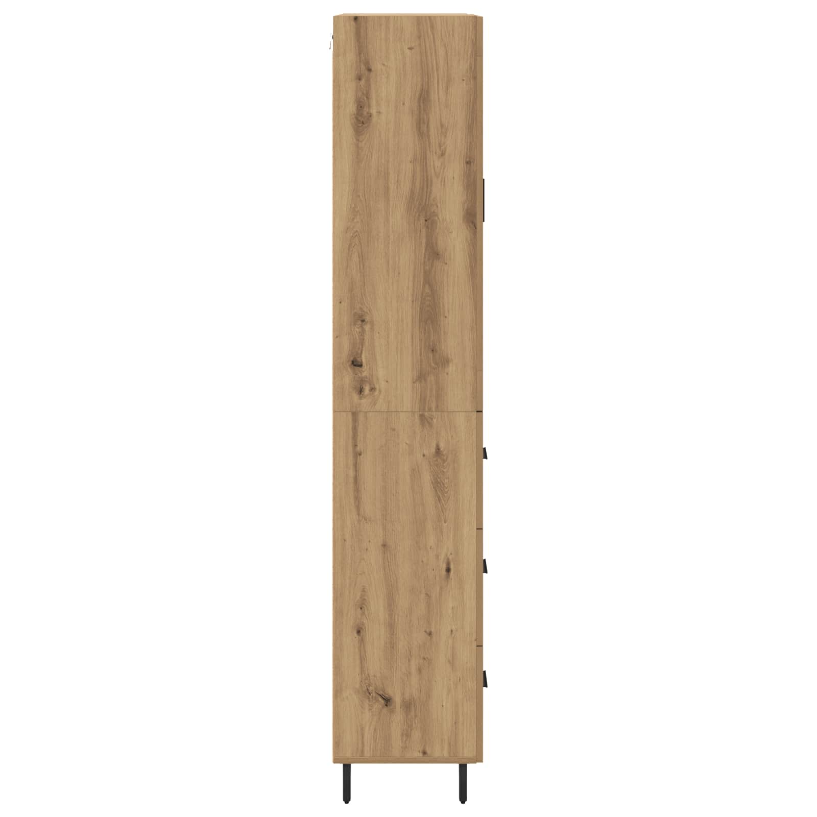 Hoge kast met lade 2 pcs Artisan Eiken Bewerkt hout is nu te koop bij PeponiXL, paradijselijk wonen!