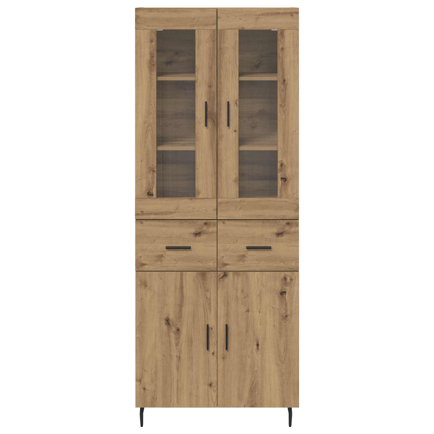 Hoge kast met lade 2 pcs Artisan Eiken Bewerkt hout is nu te koop bij PeponiXL, paradijselijk wonen!