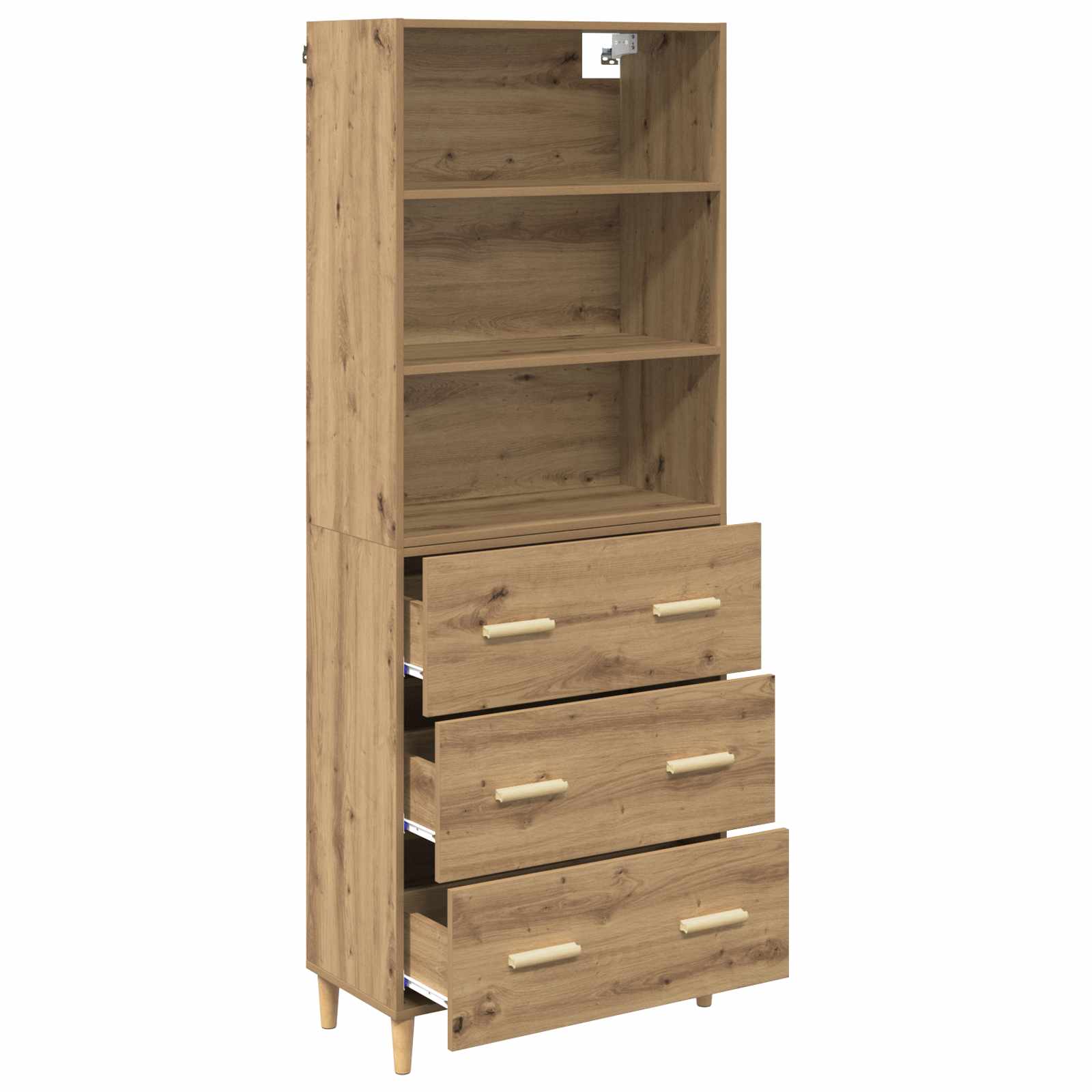 Hoge kast Artisan Eiken 69,5 x 32,5 x 180 cm Bewerkt hout is nu te koop bij PeponiXL, paradijselijk wonen!