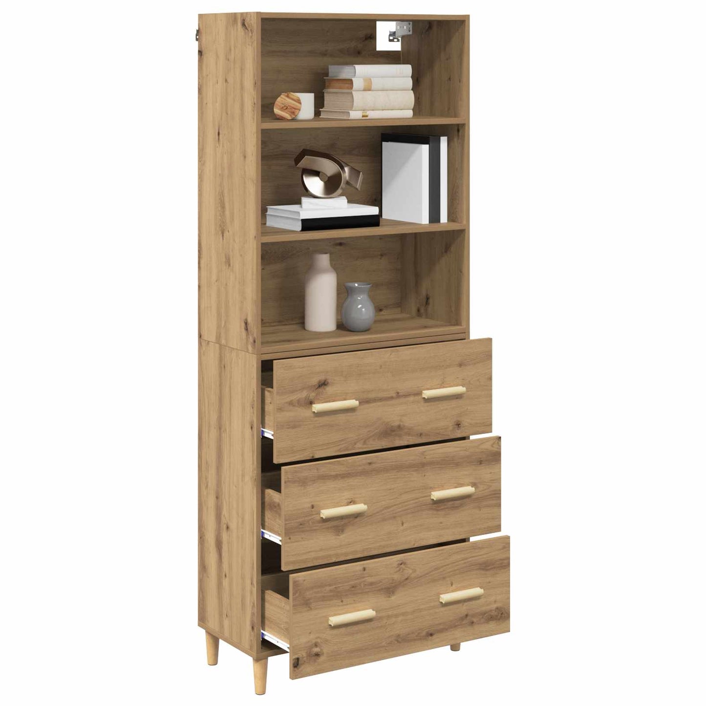 Hoge kast Artisan Eiken 69,5 x 32,5 x 180 cm Bewerkt hout is nu te koop bij PeponiXL, paradijselijk wonen!