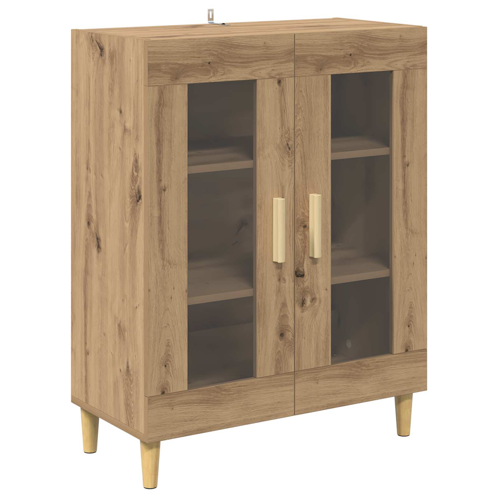 Hoge kast Artisan Eiken 69,5 x 32,5 x 180 cm Bewerkt hout is nu te koop bij PeponiXL, paradijselijk wonen!