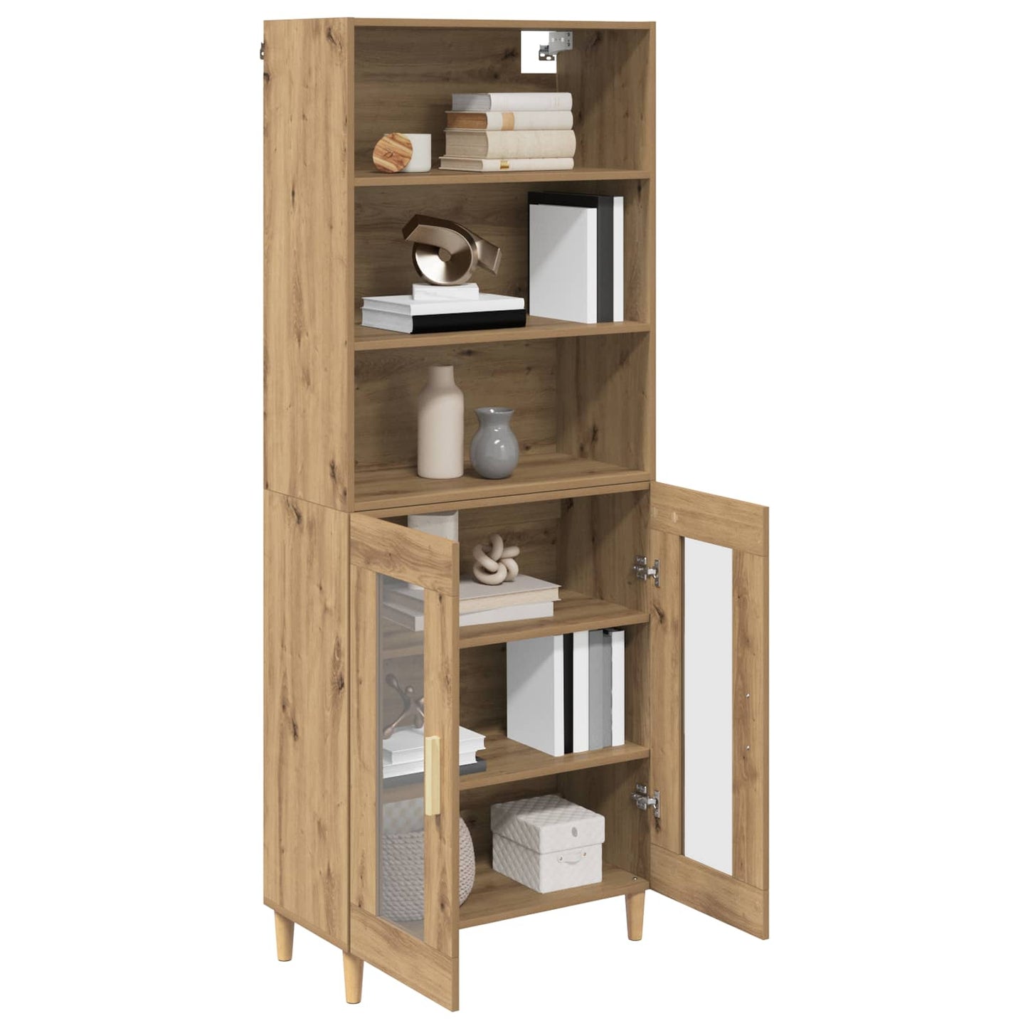 Hoge kast Artisan Eiken 69,5 x 32,5 x 180 cm Bewerkt hout is nu te koop bij PeponiXL, paradijselijk wonen!
