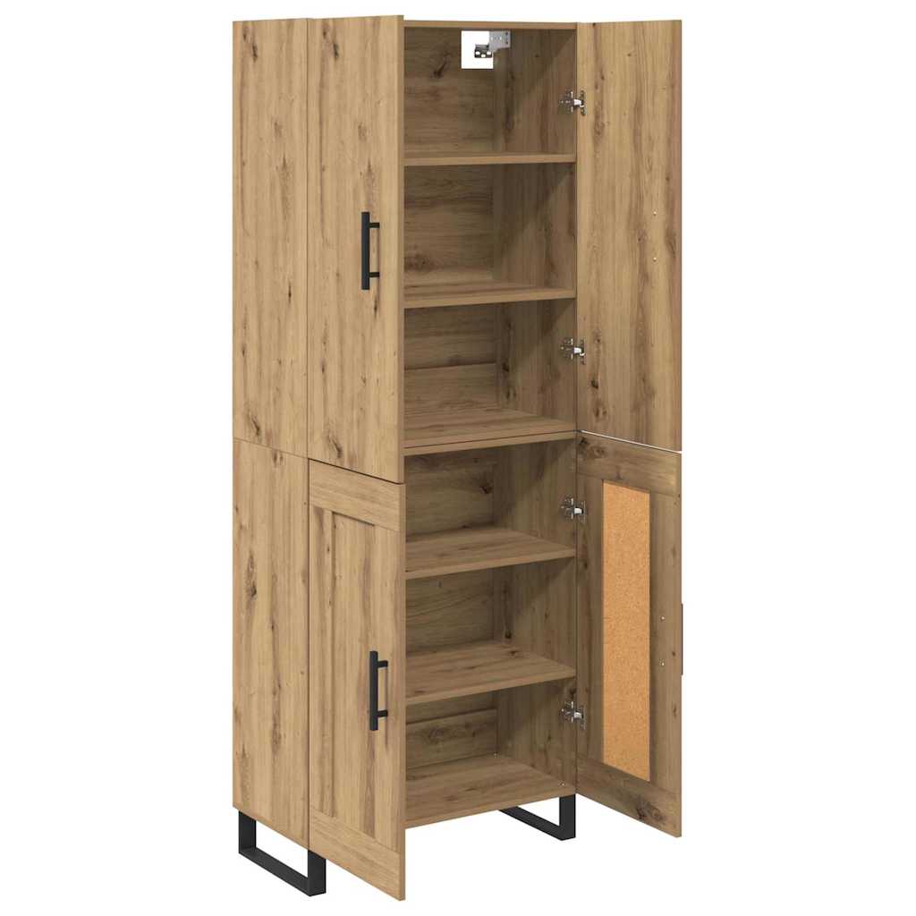 Hoge kast 2 pcs Artisan Eiken 69,5 x 34 x 180 cm is nu te koop bij PeponiXL, paradijselijk wonen!