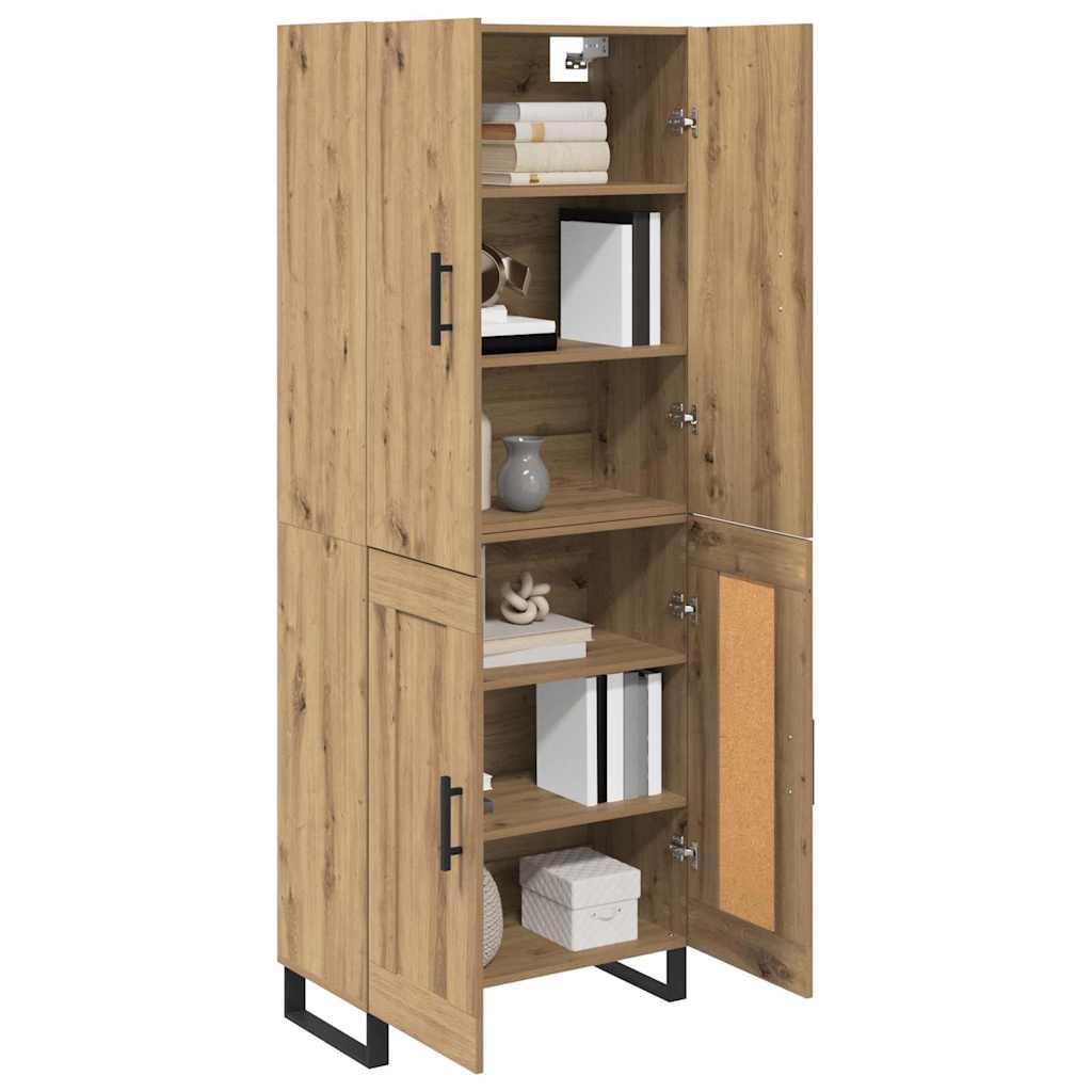 Hoge kast 2 pcs Artisan Eiken 69,5 x 34 x 180 cm is nu te koop bij PeponiXL, paradijselijk wonen!