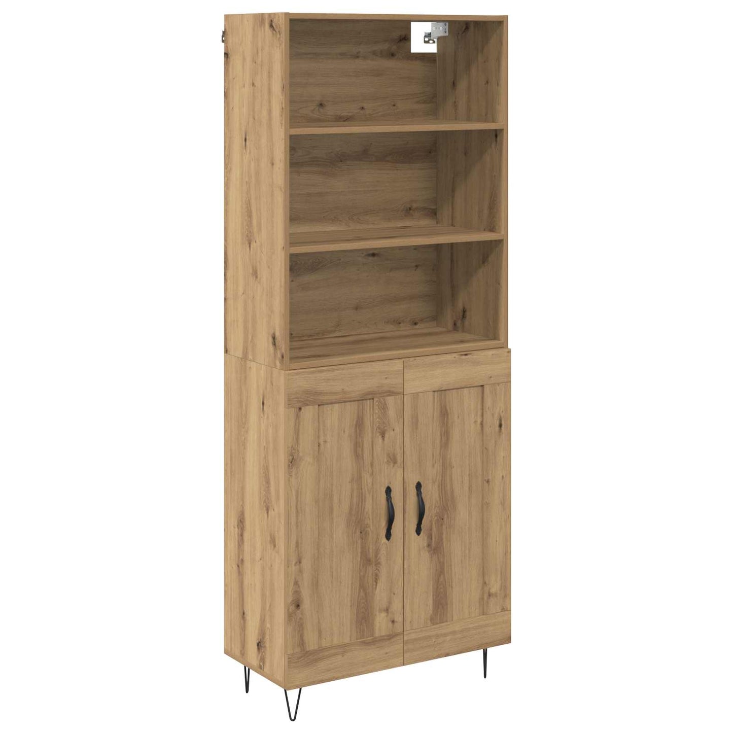 Hoge kast 2 pcs Artisan Eiken Bewerkt hout is nu te koop bij PeponiXL, paradijselijk wonen!