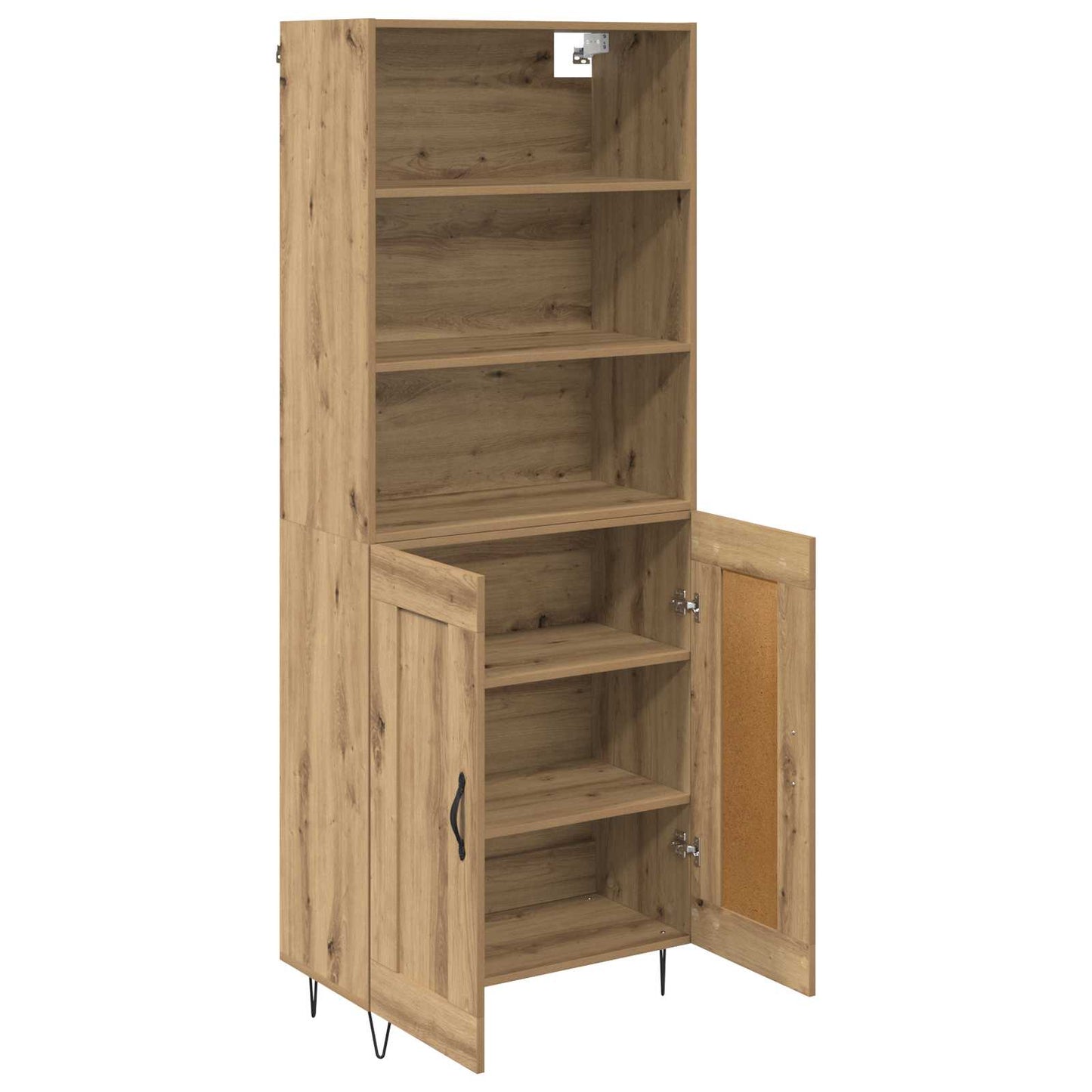 Hoge kast 2 pcs Artisan Eiken Bewerkt hout is nu te koop bij PeponiXL, paradijselijk wonen!